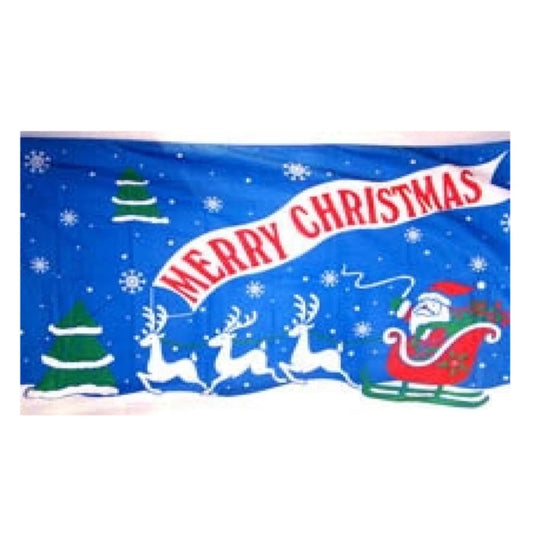 Wholesale Merry Christmas Theme Santa & Deer 3 X 5 Flag (MOQ-6)