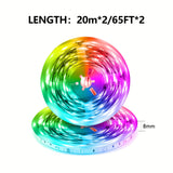 130ft 40m (2 Rolls of 20m) Smart LED Strip Lights with App Control