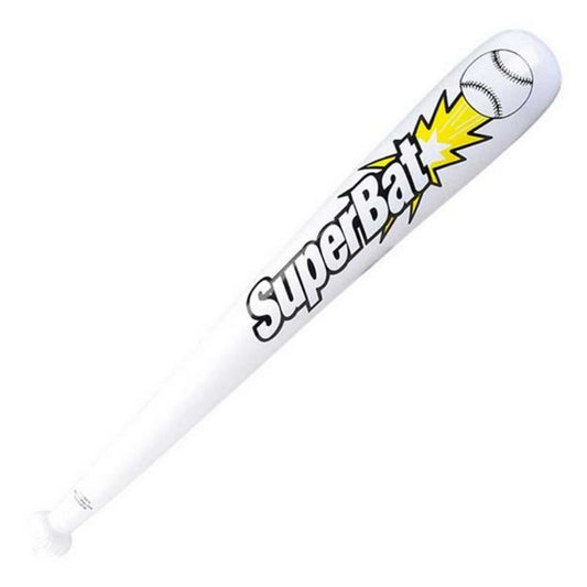 42" White Baseball Bat Inflate - Inflatable Baseball Bat in White (Color Sold In Dozen)