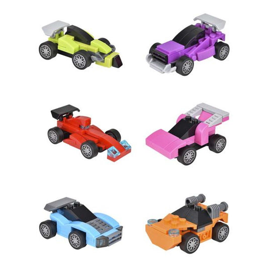 Wholesale Building Block Pull Back Race Car Pull Back Action Car (Sold In Dozen)