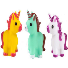 Rubber Squeeze Water Unicorns kids Toys In Bulk- Assorted