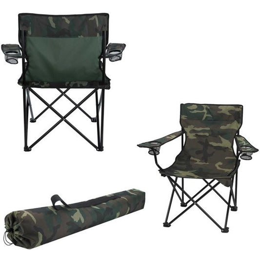 Camouflage Folding Chair with Carrying Bag In Bulk