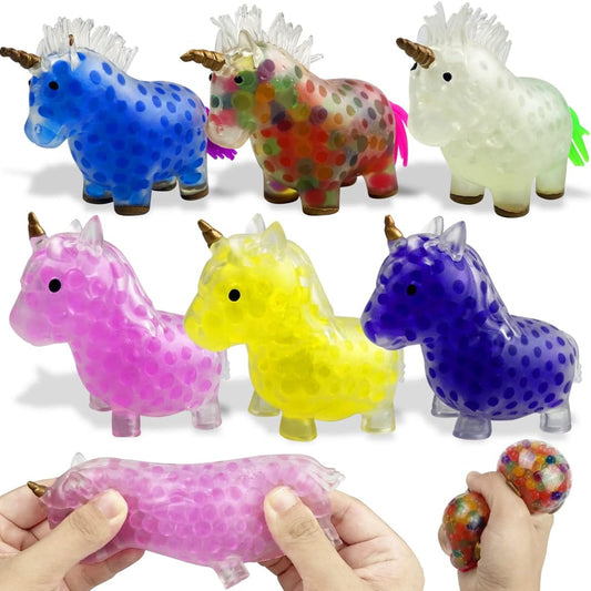 Light Up Unicorn Squishy Water Beads Balls Toys For Kids & Adults (Sold By Dozen)