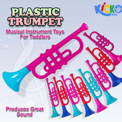 Wholesale Plastic Trumpet Metallic Kids - Playful Musical Fun Sold By Dozen