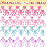 2.25" Mini Bendable Cats Assortment (48 Pieces = $27.99)