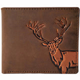 Vintage Brown Color Protected 3D Print Men's Leather Wallet & Coin Purse