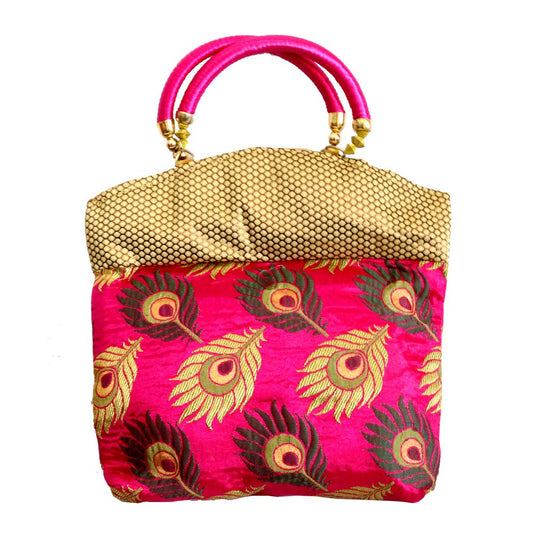 New Multi-coloured Clutch Bag With Traditional Design For Ladies
