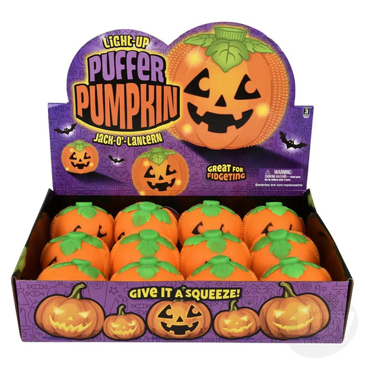 Light-Up Pumpkin Squeeze Fidget Kids Toy In Bulk