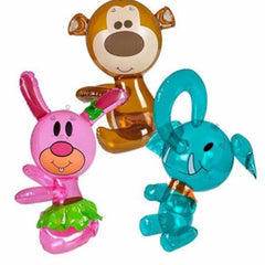 14" Hug Me Animal Inflate - Adorable and Huggable Inflatable Toy (Sold In Dozen)