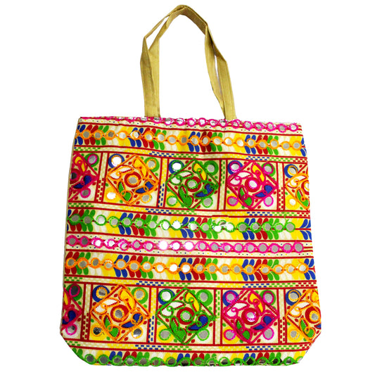 New Square Handle Bag With Embroidery For Ladies