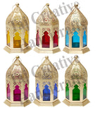 Hanging Moroccan T-Light Holder with Wax With 6 pack