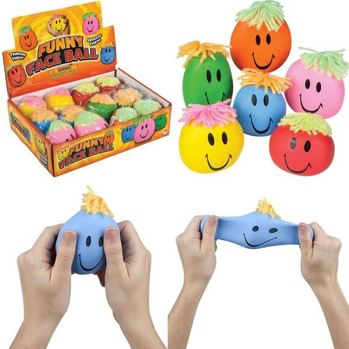 Smiley Stretch Ball kids toys (1 Dozen=$19.99)