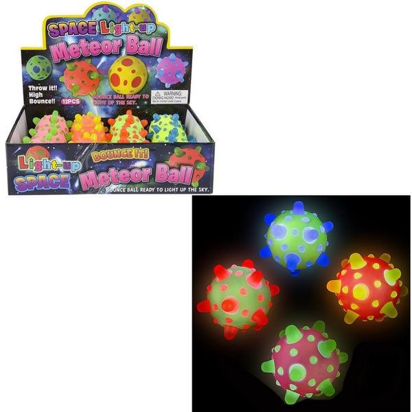 Light-Up Meteor Ball Mesmerizing Illuminated Sensory Toy for Relaxation and Play