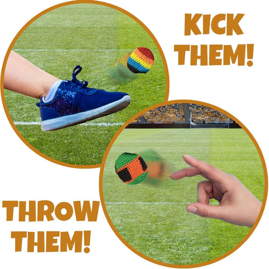 Woven Kickball Cotton Kick Hacky Sacks Fun and Active Outdoor Toy (Assorted)