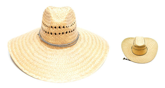 Vented Wide Brim Mexican Style Straw Hat