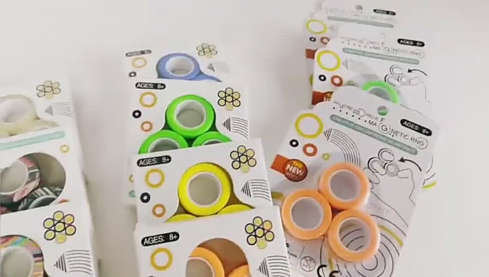 Video Demonstration of Magnetic Ring Finger Roller Fidget Toys