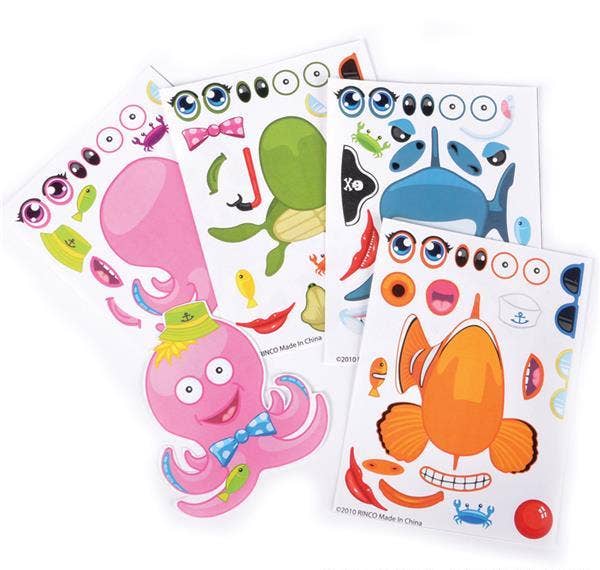 Buy SEA ANIMAL CHARACTER STICKER SET in Bulk