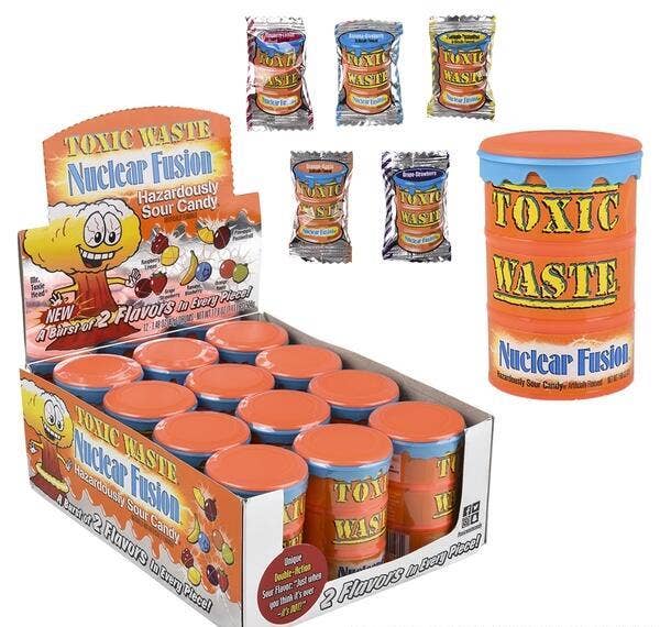 Buy TOXIC WASTE 1.7OZ ASSORTED SOUR CANDY DRUM in Bulk