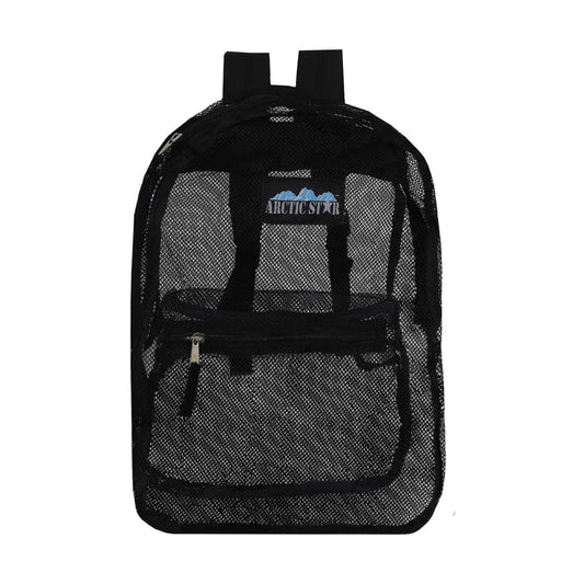 Buy 17" See Through Mesh Backpacks - Black -Wholesale Case of 24 Bookbags