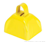 Buy 3" YELLOW METAL COW BELL in Bulk