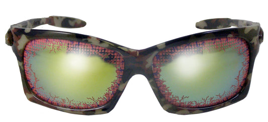 Wholesale CAMOFLAUED BLOOD SHOT EYES SUNGLASSES (sold by the piece or dozen ) CLOSEOUT NOW ONLY $1.00 EACH