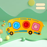 Bus Flippy Pop it Toy for Kids - Anti-Anxiety Stress Reliever