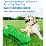 Indestructible Rubber Squeaky Dental Care Toothbrush Dog Chew Toy