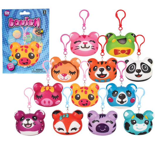 Buy SQUISH ANIMAL BACKPACK CLIP ASSORTMENT 3" in Bulk