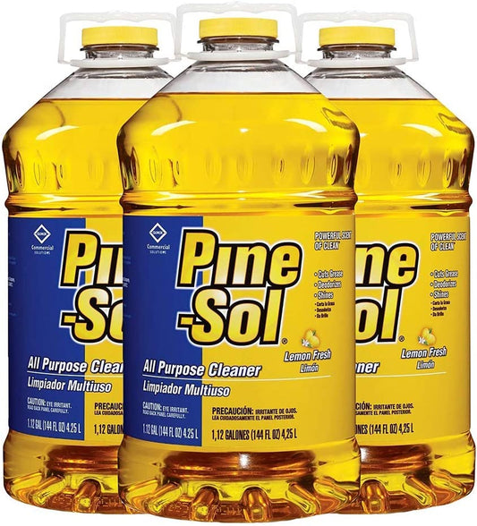 Pine-Sol All-Purpose Cleaner Lemon, 144 oz, 3 Bottles/Carton