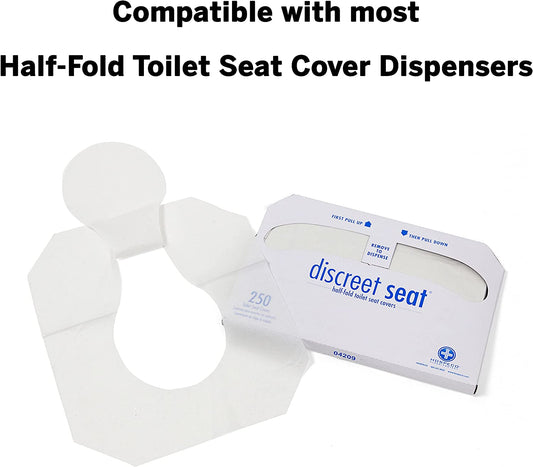 Discreet Seat Half-Fold Toilet Seat Covers (20 Packs of 250)