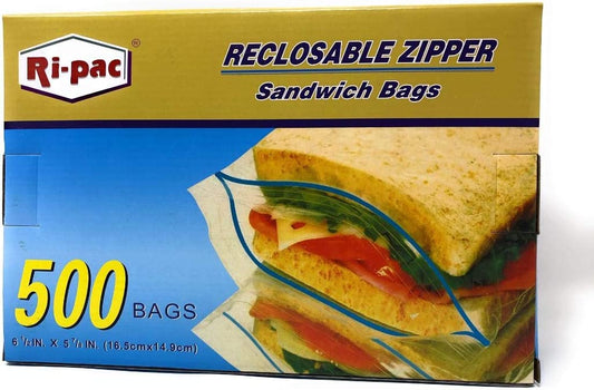 Zip Lock Reclosable Zipper Sandwich Bags