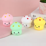 4 Mushroom Shaped Squishy Toy