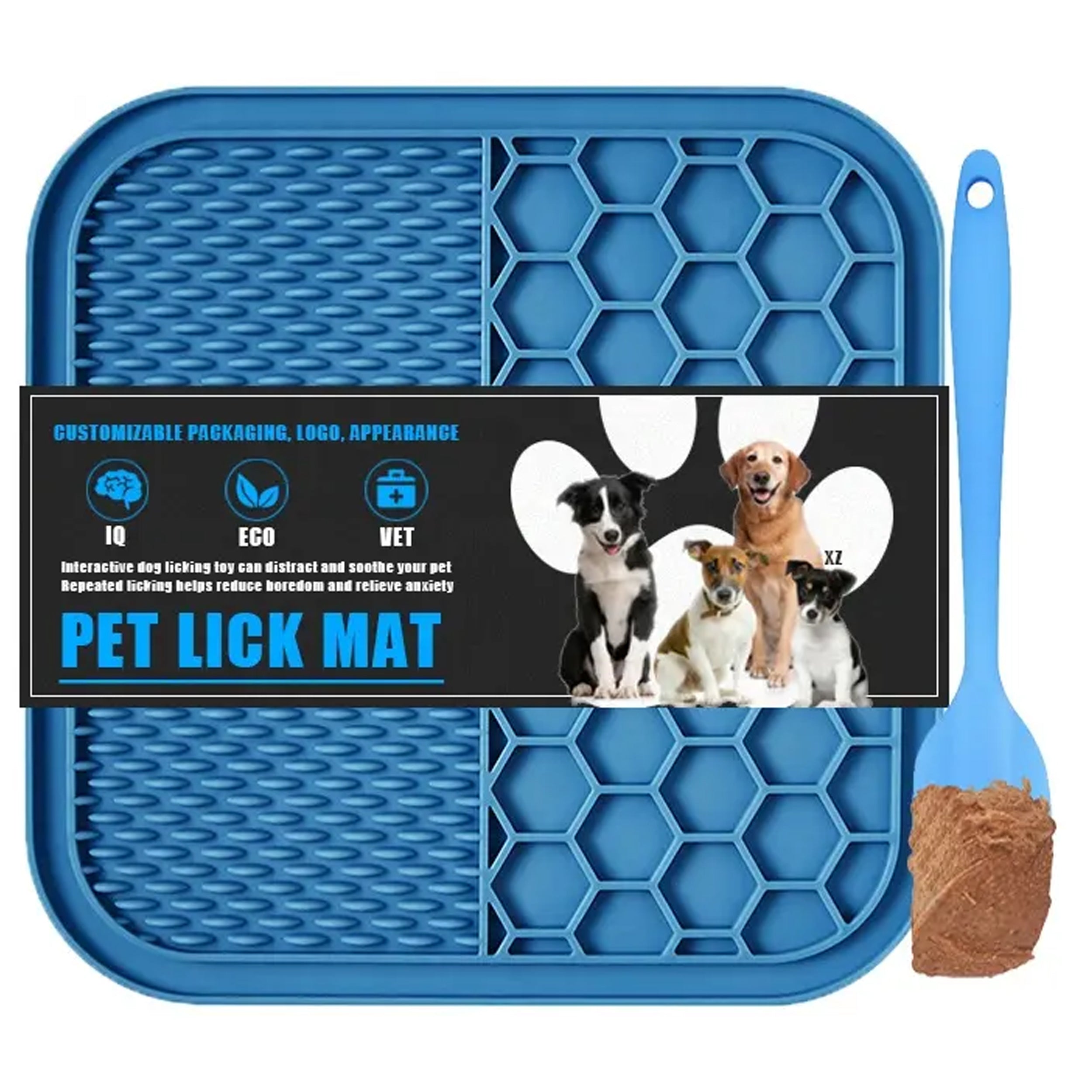 Silicone Pet Dog Feeding Mat Dogs Lick Pad Feeder Food Licking