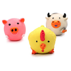 Entertain Your Dog with Our Latex Bite Chicken Cow Shape Dog Toy