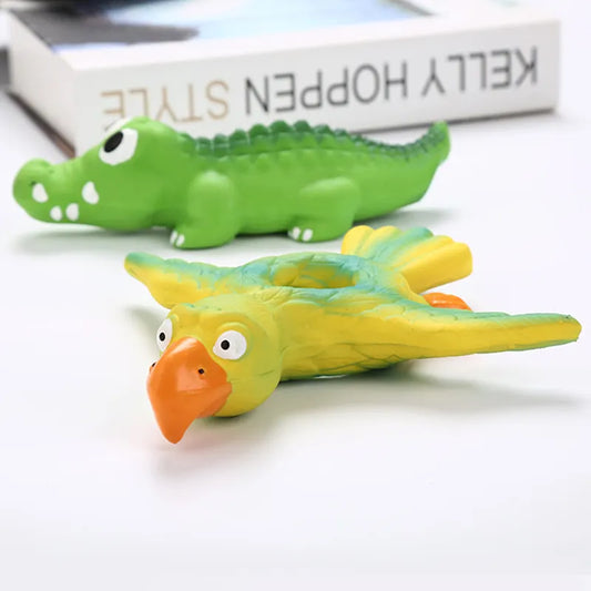 New pigeon & crocodile squeaky soft chew pet toy