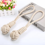 Keep Your Dog's Teeth Healthy and Strong with Our Durable Braided Sisal Cotton Rope Ball Dog Chew Toy