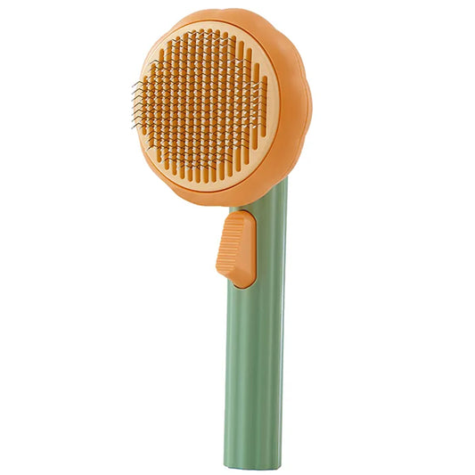 Keep Your Furry Friends Happy with Dog & Cat Hair Massager Grooming Comb With Switch