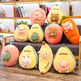 Cute Bear Plush Stuffed Animal & Fruits Plush Pillow for Kids