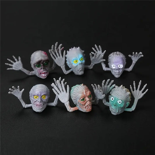 Spooky Halloween PVC Material Monster Finger Puppet Toys for Kids
