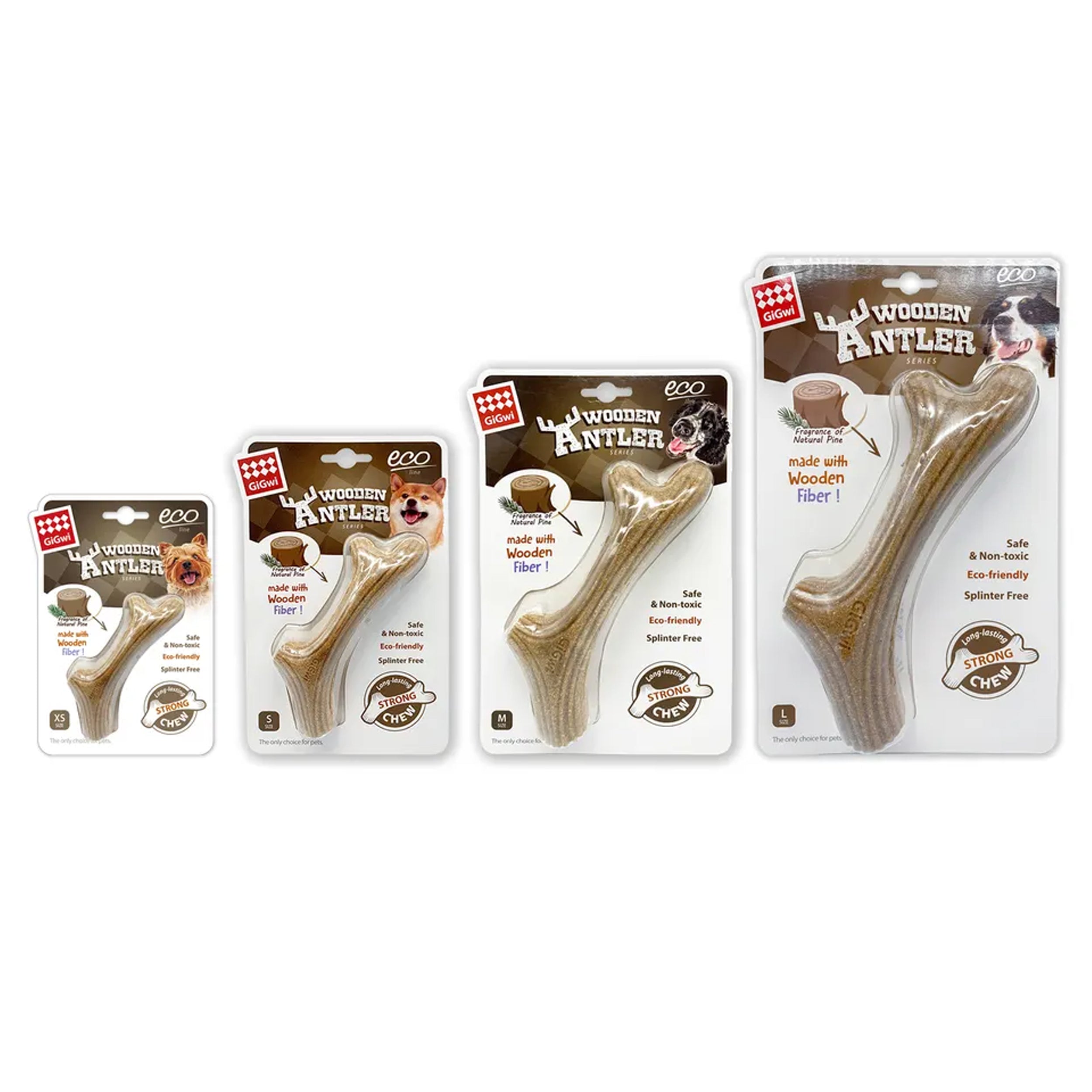Natural Wooden Antler Eco Toy for Aggressive Chewers - Safe and Durable Dog Toy
