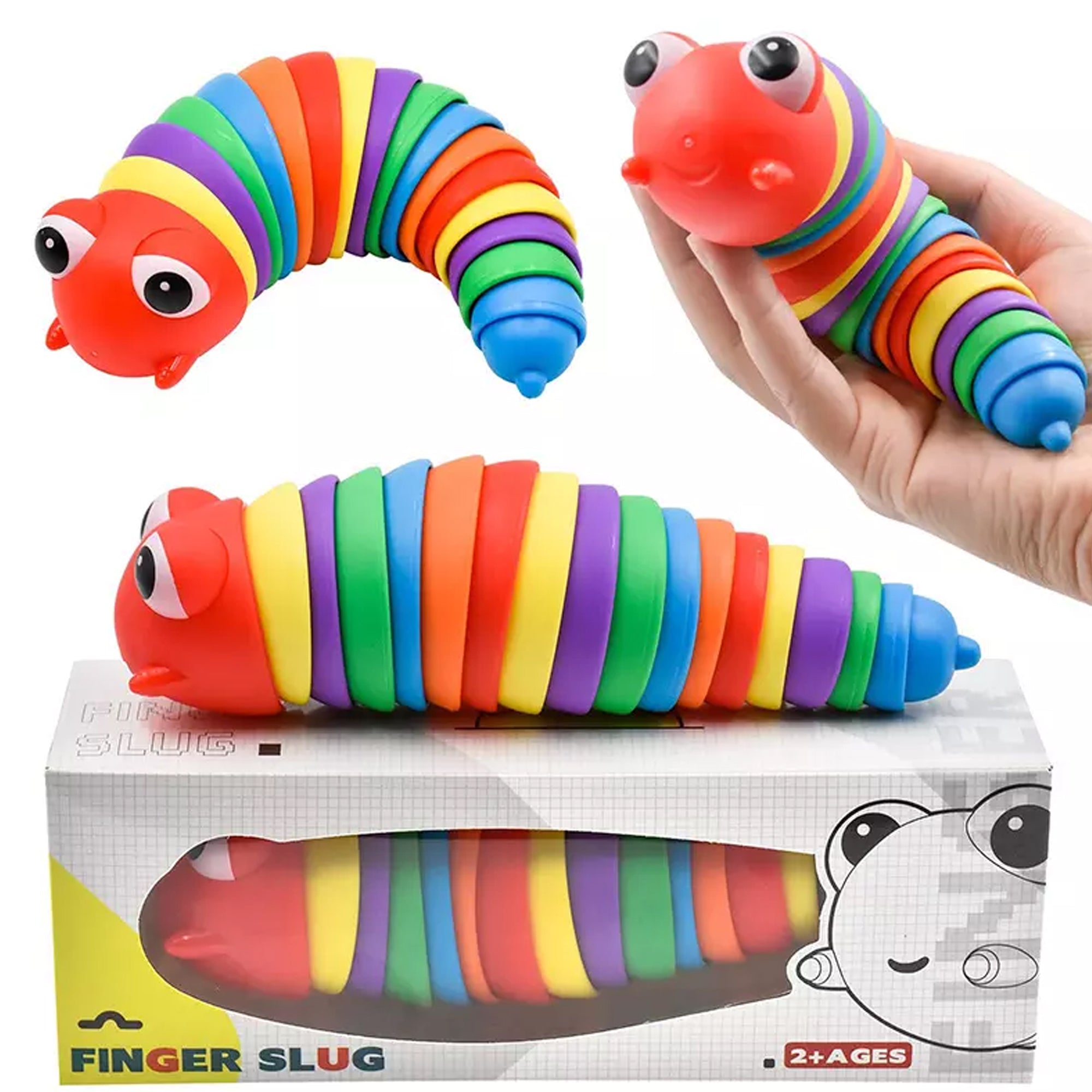 Pop Anti Stress Relief Rainbow 3D Autism Sensory Game Finger Toys Fidget Slug