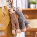 Fluffy Llama Backpack Plush Pillow Keychain