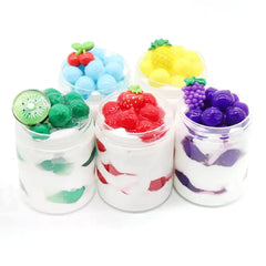 Colorful Fruit Super Soft And Non-Sticky Crystal Mud Slime 120ml Pack Kit For Kids