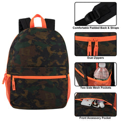 17 Inch Printed Backpacks - Boys ( 1 Case=24Pcs) 5.95$/PC