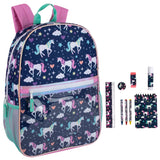 17" Unicorn Backpack with 9-Piece School Supply Kit ( 1 Case=24Pcs) 9.8$/PC
