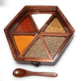 Wooden Masala Spice Box