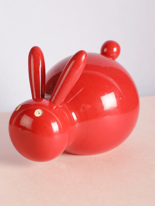 Red Wooden Rabbit Toy