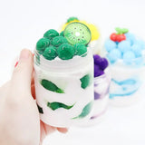 Colorful Fruit Super Soft And Non-Sticky Crystal Mud Slime 120ml Pack Kit For Kids