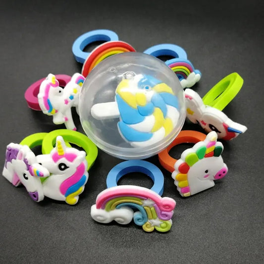 Unicorn Kids Rubber Finger Rings