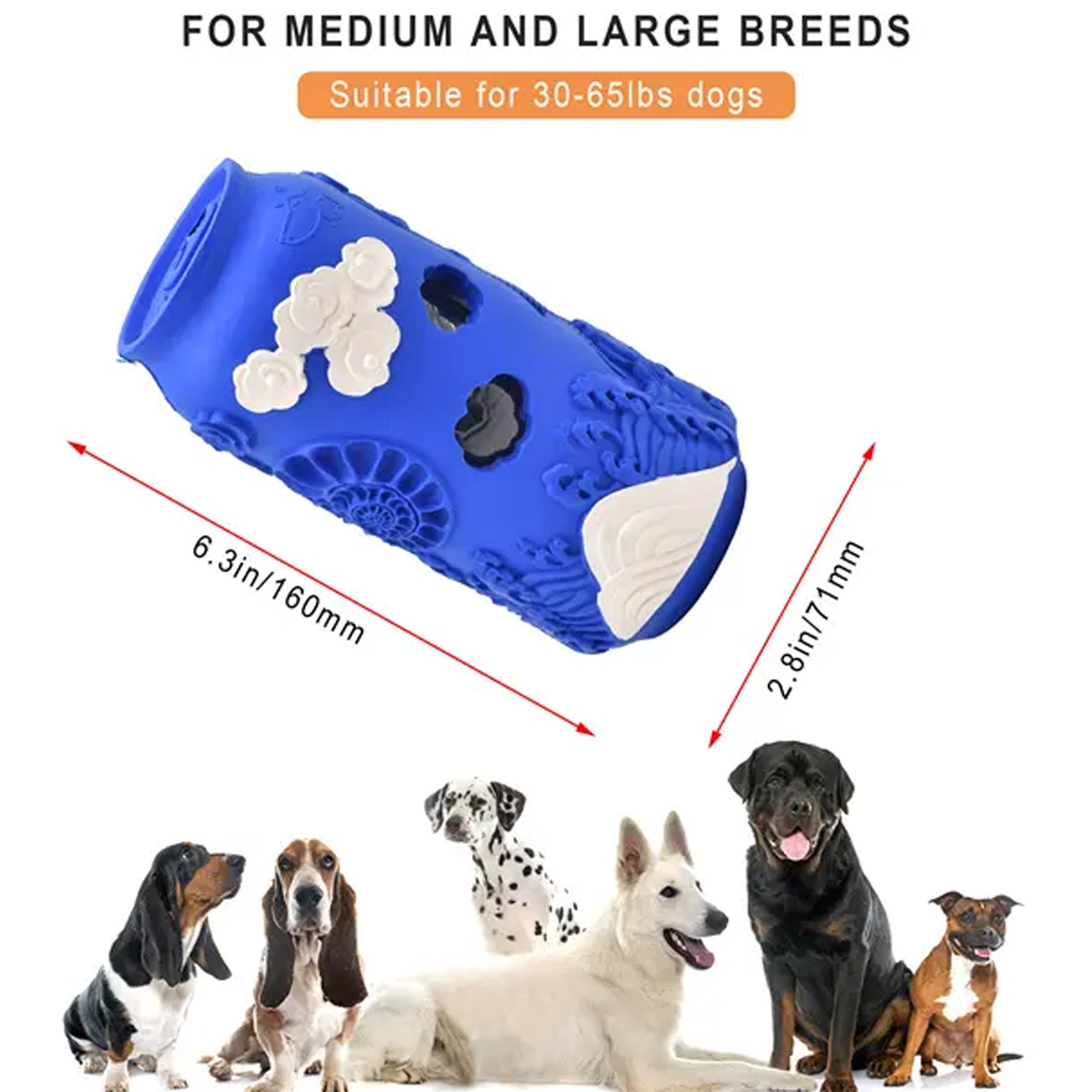 Big, Small Dog Teeth Clean Interactive Can Shape Toy - Keep Your Pet's Teeth Clean and Healthy